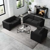 Modern modular sectional sofa available in two fabric options for customizable comfort